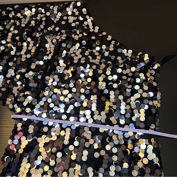 Revolve h:ours Darrell Mini Dress in Black Galaxy Sequin Small - Picture 12 of 14